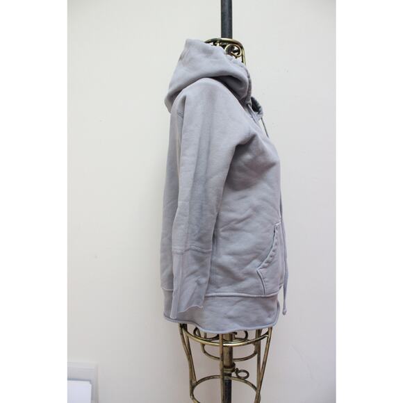 Nili Lotan Janie Cloud Gray Blue Distressed Hoodie Size XS - Picture 2 of 6